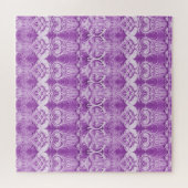 Paarse Decoratieve Jigzaag Puzzle Legpuzzel (Horizontaal)