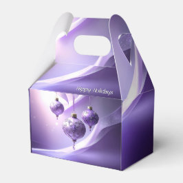 Paarse decoratieve kerstbal feestdag cadeau doos bedankdoosjes