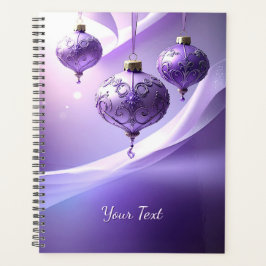 Paarse decoratieve kerstbal vakantieplanner planner