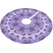 Paarse decoratieve kerstboomzoom kerstboom rok (Gekanteld)