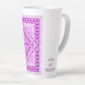 PAARSE DECORATIEVE KUNSTBEEKER LATTE MOK (Rechterhoek)