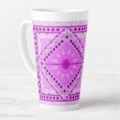 PAARSE DECORATIEVE KUNSTBEEKER LATTE MOK (Linkerhoek)