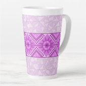 PAARSE DECORATIEVE KUNSTBEEKER  LATTE MOK (Rechterhoek)