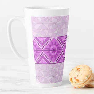 PAARSE DECORATIEVE KUNSTBEEKER LATTE MOK