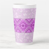 PAARSE DECORATIEVE KUNSTBEEKER  LATTE MOK (Voorkant)