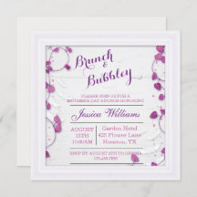 Paarse decoratieve Moederdag brunch & bubble