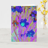 "Paarse deffodils" blanco Wenskaart Kaart (Gele Bloem)