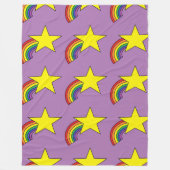 Paarse deken met gele sterren en regenbogen (Voorkant)