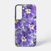 Paarse delfinebloemen samsung galaxy hoesje (Achterkant)