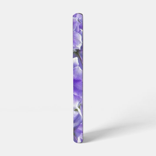 Paarse delfinebloemen samsung galaxy hoesje (Linkerkant)