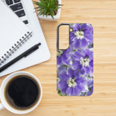 Paarse delfinebloemen samsung galaxy hoesje