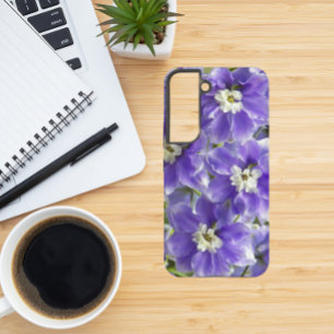 Paarse delfinebloemen samsung galaxy hoesje