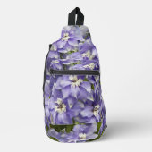 Paarse Delphinium Bloesems Bloemstuk Sling Bag (Voorkant)