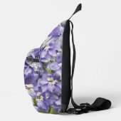 Paarse Delphinium Bloesems Bloemstuk Sling Bag (Rechts)