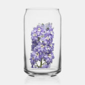 Paarse Delphinium Blooms Floral Blikvorm Glas (Voorkant)