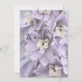 Paarse Delphinium Flower Flat Thank You Card Bedankkaart