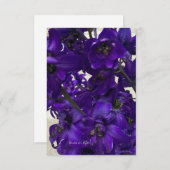 Paarse Delphinium Notitiekaartje (Voorkant / Achterkant)