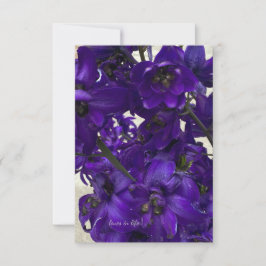 Paarse Delphinium Notitiekaartje