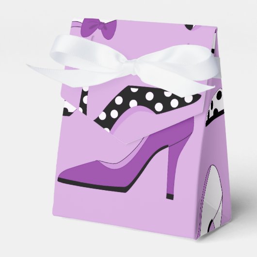  Paarse Deluxe hoge hoogte Bedankdoosjes (Voorkant Zijde)