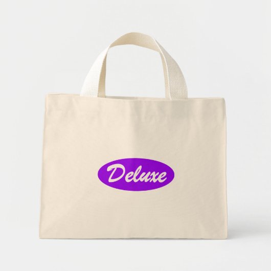 Paarse Deluxe Mini Tote Bag (Voorkant)