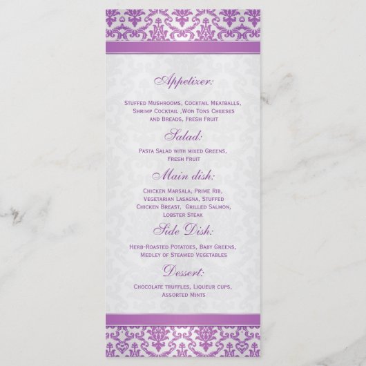 Paarse demask op zilvermenu menu (Achterkant)