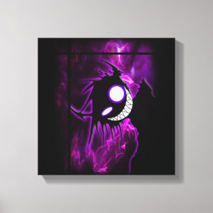 Paarse demon canvas afdruk