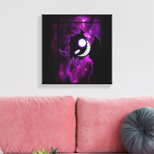 Paarse demon canvas afdruk (Insitu (Woonkamer))