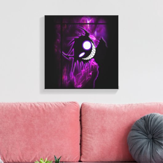 Paarse demon canvas afdruk (Insitu (Woonkamer))