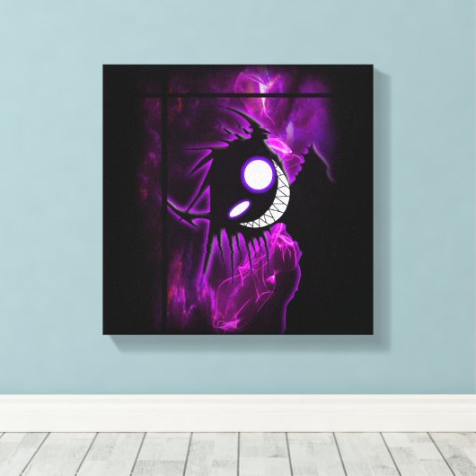 Paarse demon canvas afdruk (Insitu (Houten vloer))