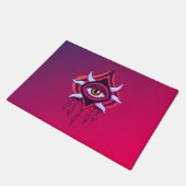 Paarse Demon Eye - Gotische occulte kunst Deurmat (Schuin)