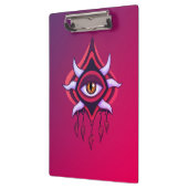 Paarse Demon Eye - Gotische occulte kunst Klembord (Links)