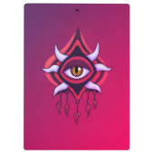 Paarse Demon Eye - Gotische occulte kunst Klembord (Achterkant)