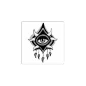 Paarse Demon Eye - Gotische occulte kunst Rubberstempel (Afrduk)