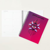 Paarse Demon Eye - Gotische Occulte Kunstnaam Planner (Display)