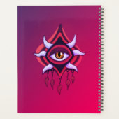 Paarse Demon Eye - Gotische Occulte Kunstnaam Planner (Achterkant)