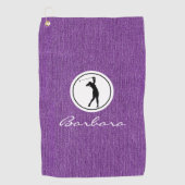 Paarse Denim Fabric Print, dameshanddoek Golfhanddoek (Voorkant)