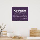 Paarse Denim Fitness Poster voor geluk (Keuken)