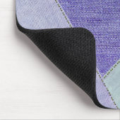 Paarse Denim Heart met de Muismat van het Citaat (Hoek)