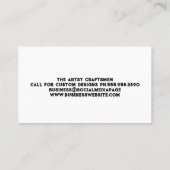 Paarse denim stof | Kleermaker naaister Visitekaartje (Achterkant)