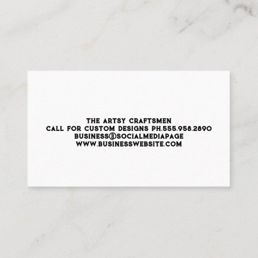 Paarse denim stof | Kleermaker naaister Visitekaartje (Achterkant)