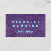 Paarse denim stof | Kleermaker naaister Visitekaartje (Voorkant)