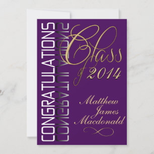 Paarse denkbeeldige formele graduatiepartij kaart