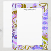  Paarse denkbeeldige tuin Floral gepersonaliseerd (Voorkant / Achterkant)