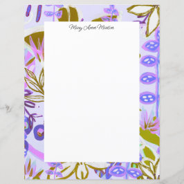  Paarse denkbeeldige tuin Floral gepersonaliseerd