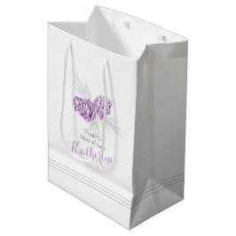 Paarse dennenaaltje voor bruiloft medium cadeauzakje
