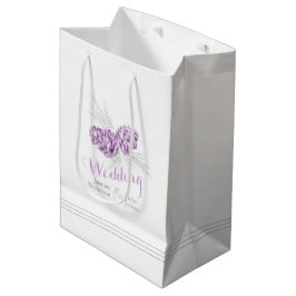 Paarse dennenaaltje voor bruiloft medium cadeauzakje