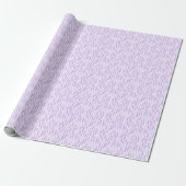 Paarse dennenbladeren Kerstmis Cadeaupapier (Uitgerold)