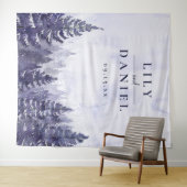 Paarse dennenboom bos bruiloft foto achtergrond wandkleed (In Situ (horizontaal))