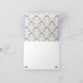 Paarse Derby Hoed Bruidsmeisjes Uitnodiging Bedank (Binnen)