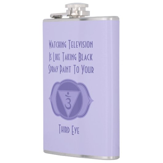 Paarse Derde Eye Chakra Quote Flask Heupfles (Links)